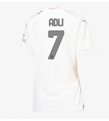 AC Milan Yacine Adli #7 Replika Udebanetrøje Dame 2023-24 Kortærmet